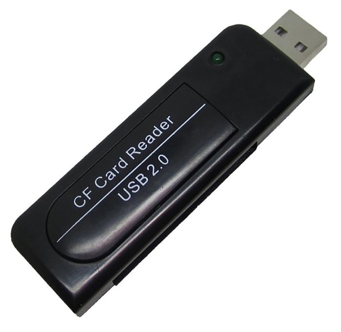 USB-A 2.0 CompactFlash geheugenkaartlezer zwart (HY-01001)
